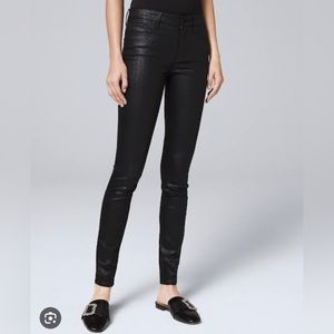 J Brand coated with embroidered skinny jeans